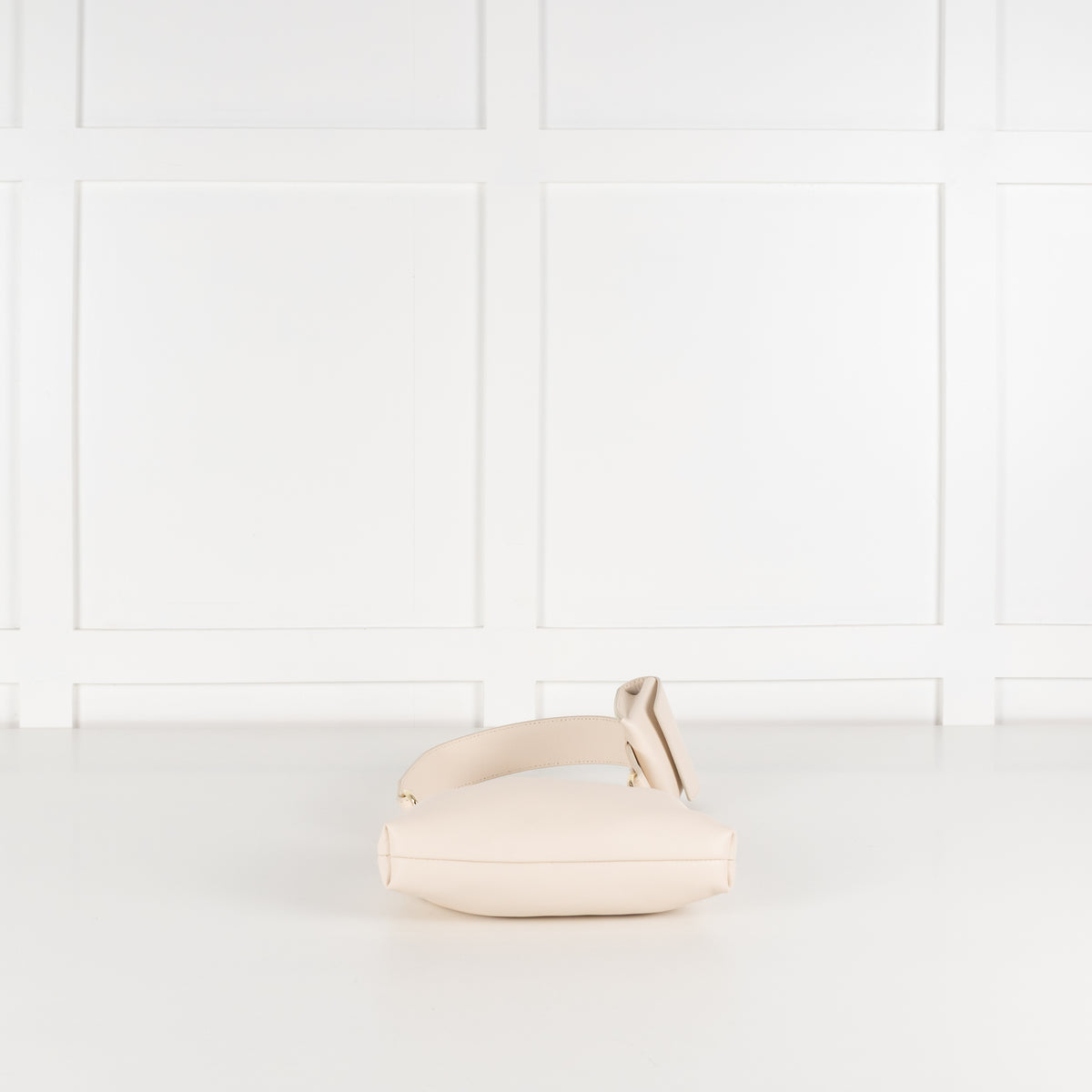 AGL Cream Mini Clutch With Shoulder Strap
