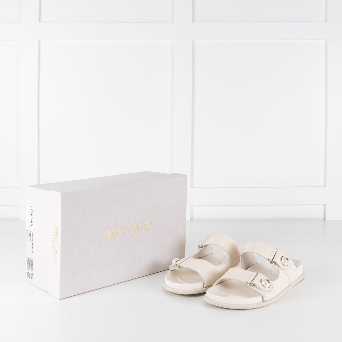 Jimmy Choo Cream Fayence Sandal