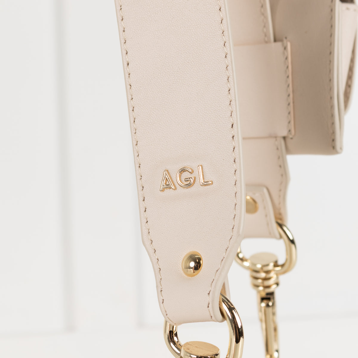 AGL Cream Mini Clutch With Shoulder Strap