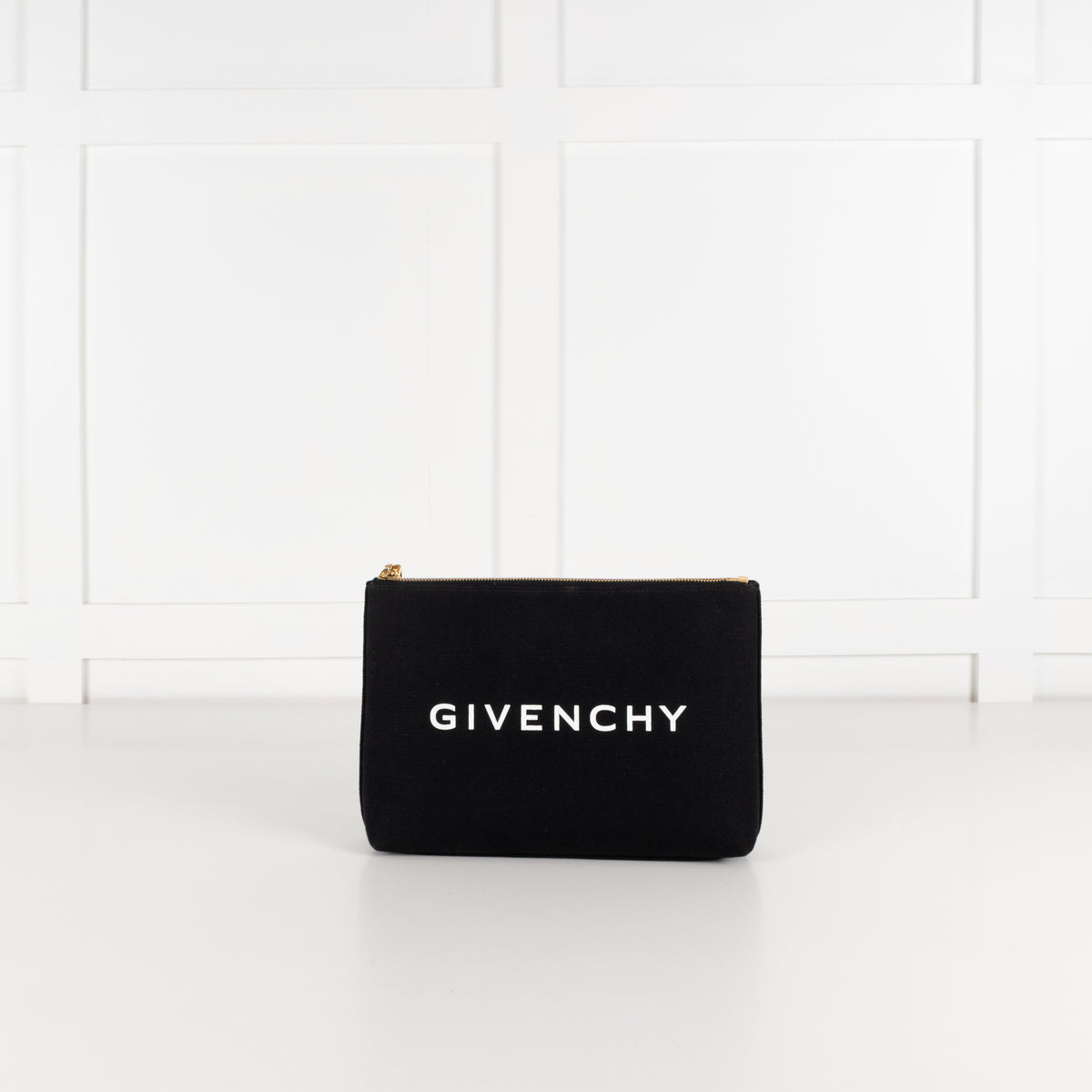 Givenchy Black Cotton Travel Pouch With Logo