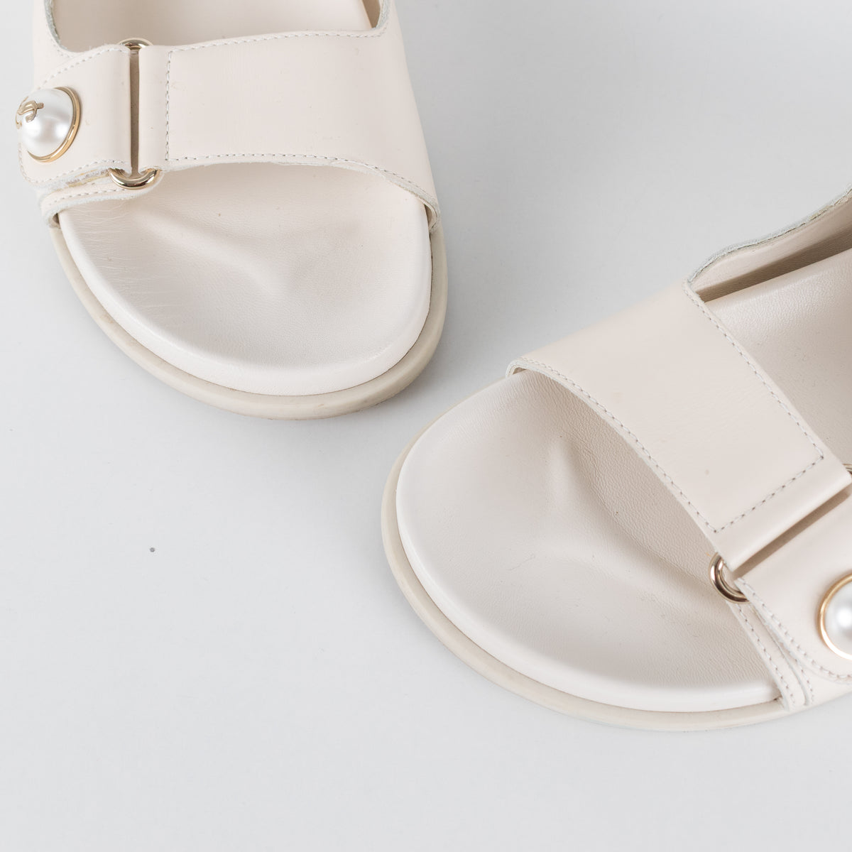 Jimmy Choo Cream Fayence Sandal