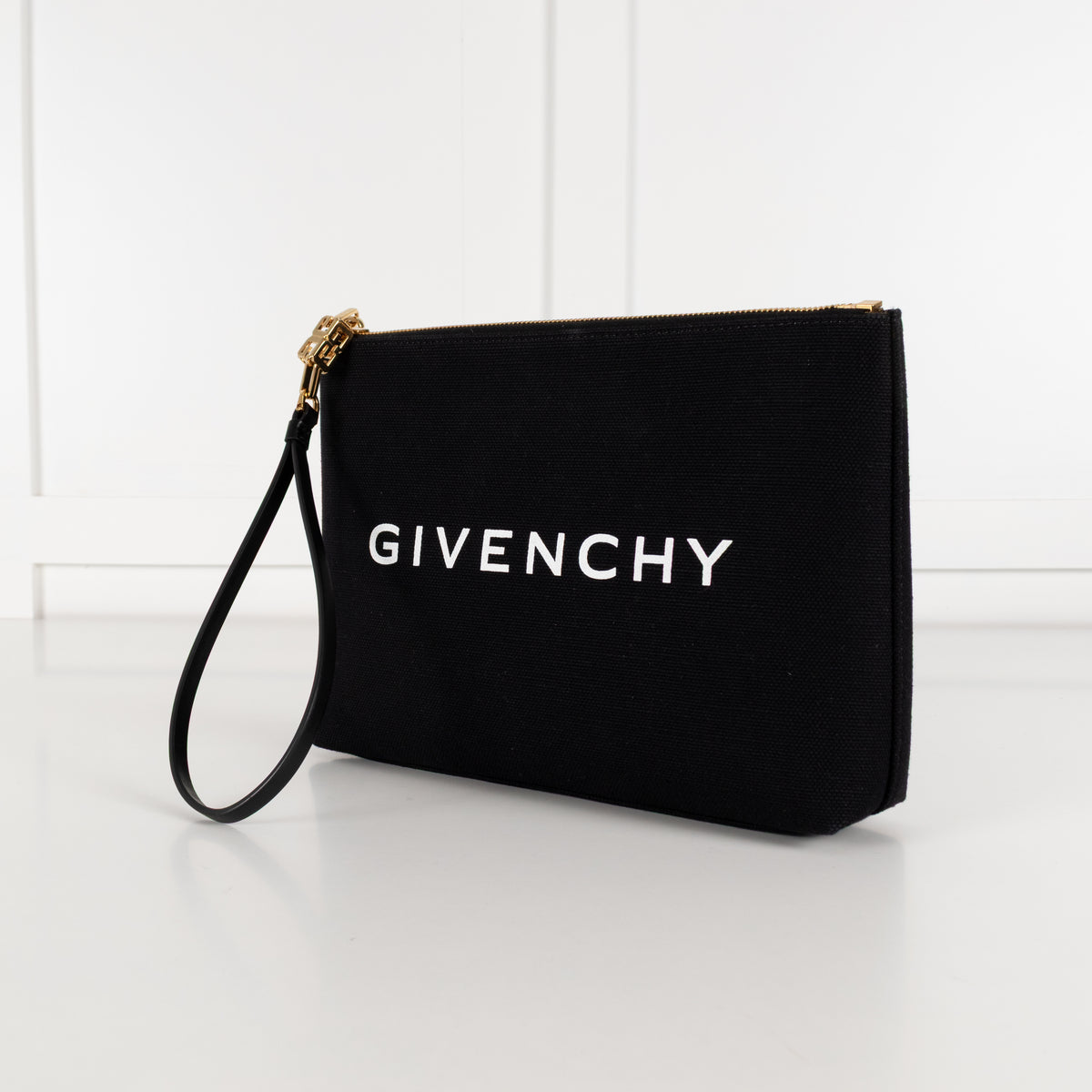 Givenchy Black Cotton Travel Pouch With Logo