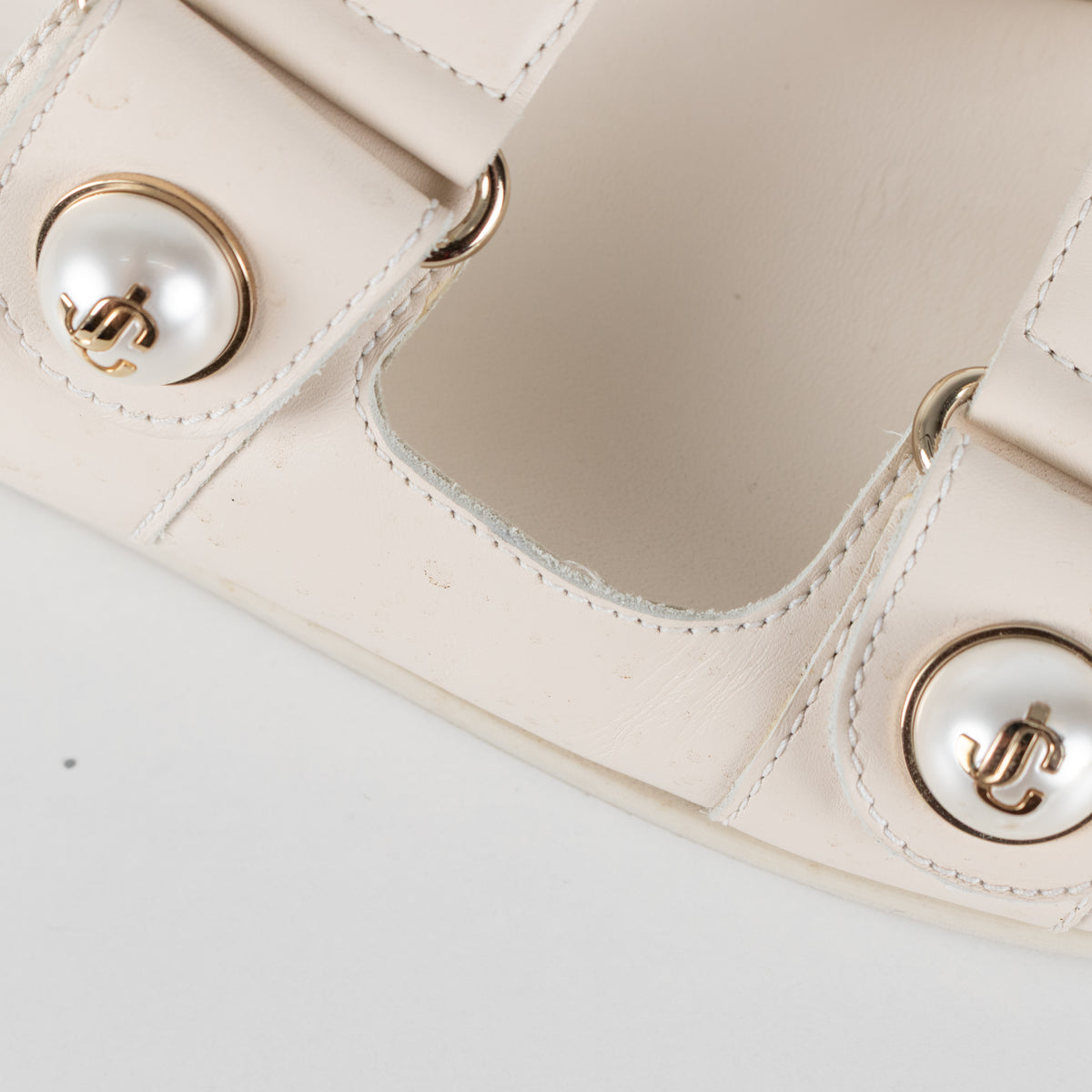 Jimmy Choo Cream Fayence Sandal