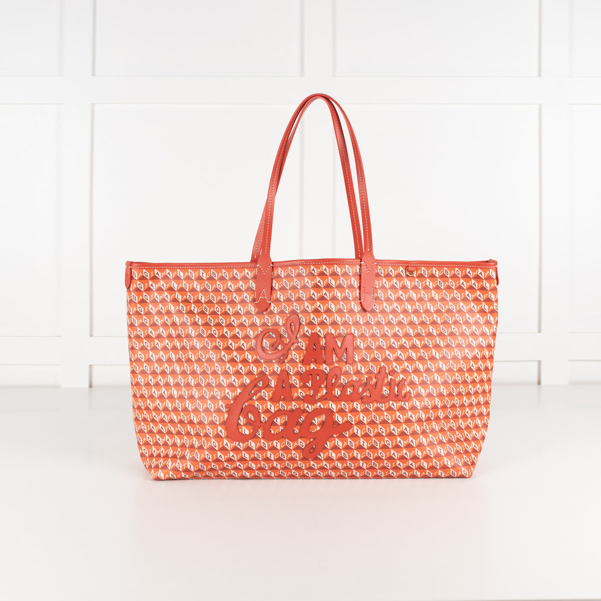 Anya Hindmarch Orange 'I Am A Plastic Bag' Tote