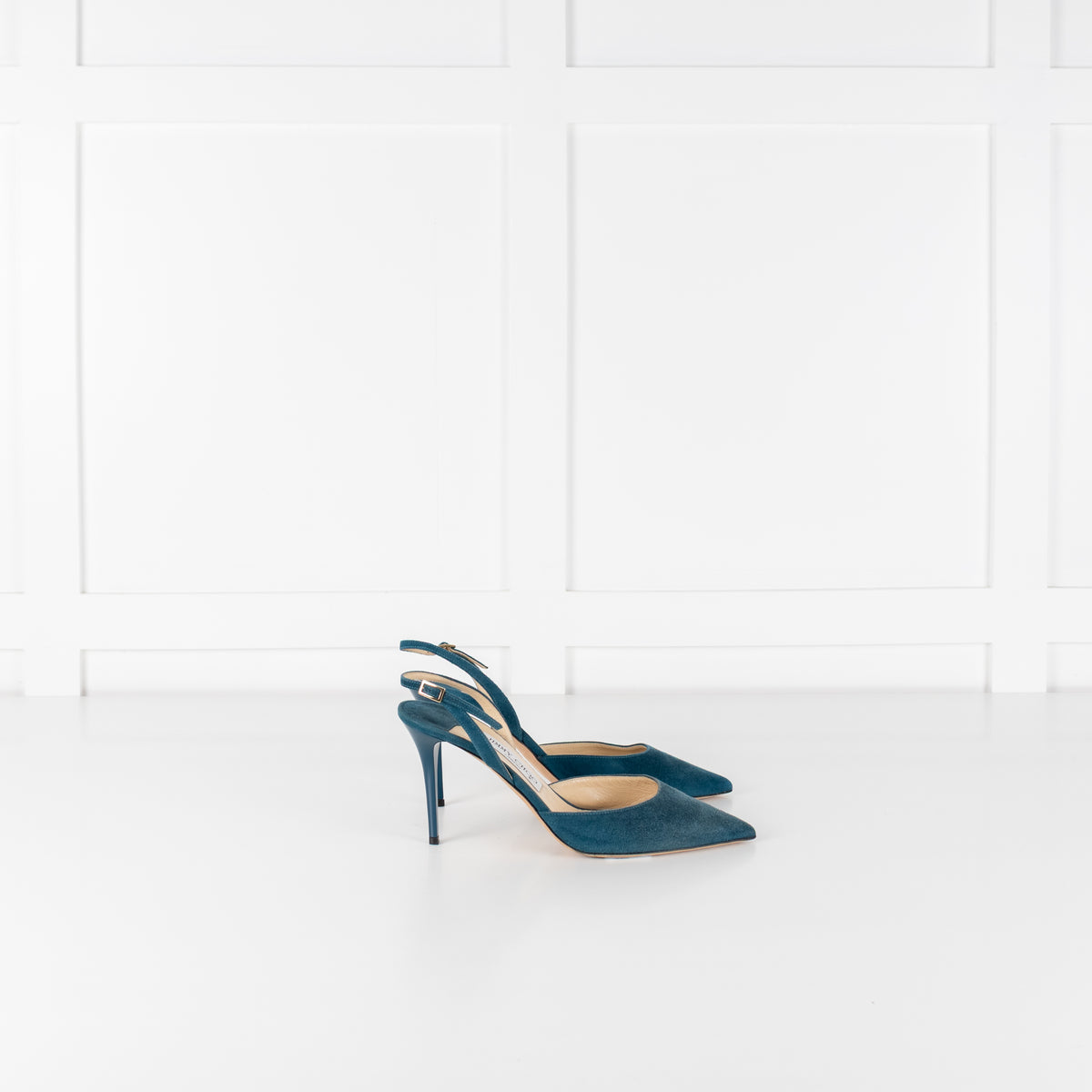 Jimmy Choo Teal Suede Darylin Slingback