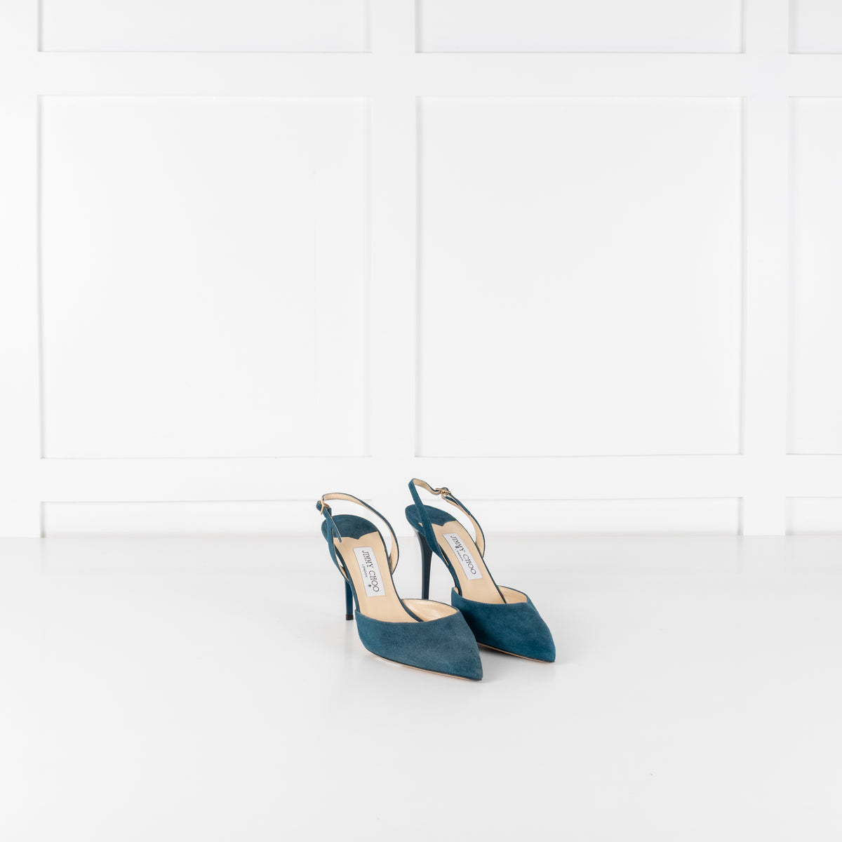 Jimmy Choo Teal Suede Darylin Slingback