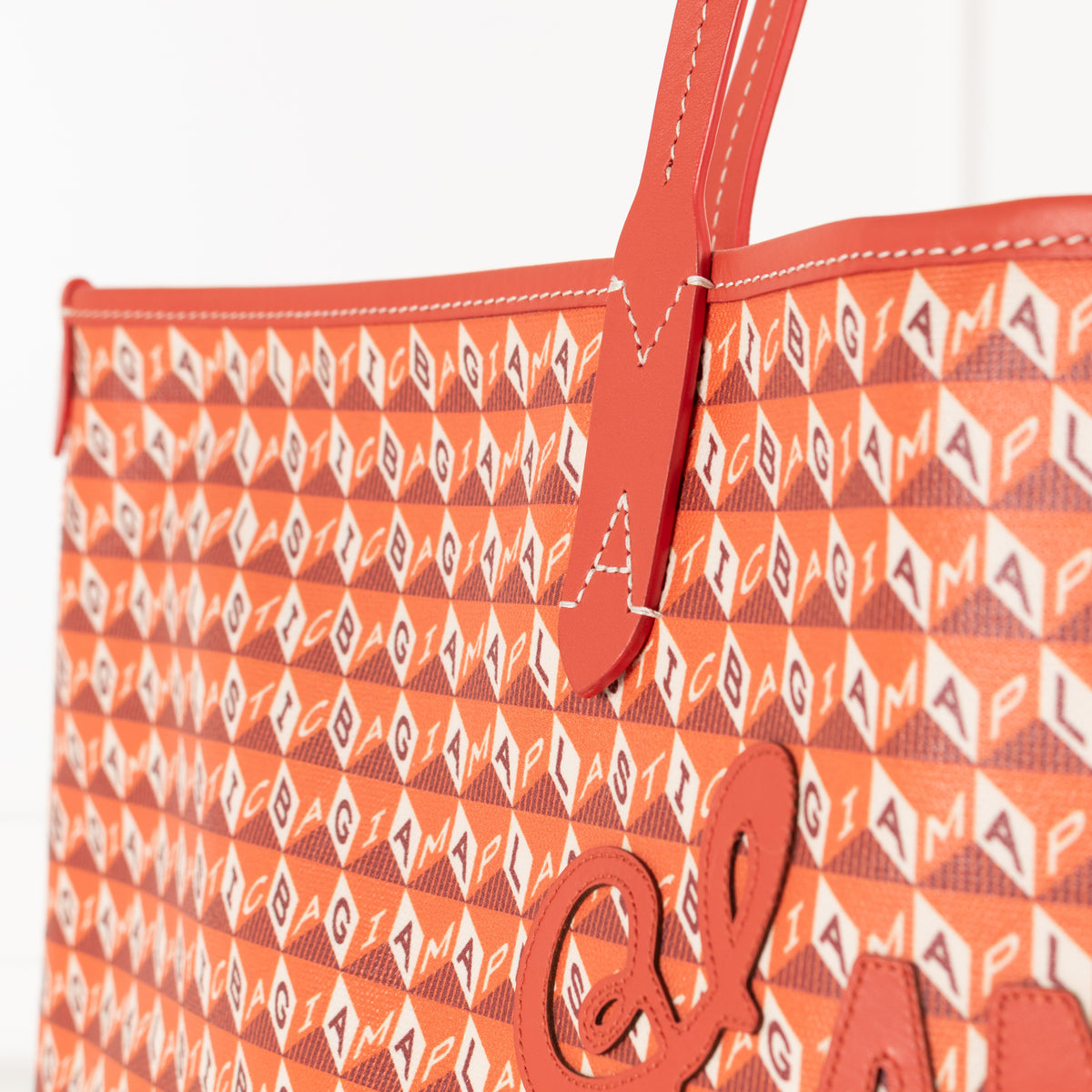 Anya Hindmarch Orange 'I Am A Plastic Bag' Tote