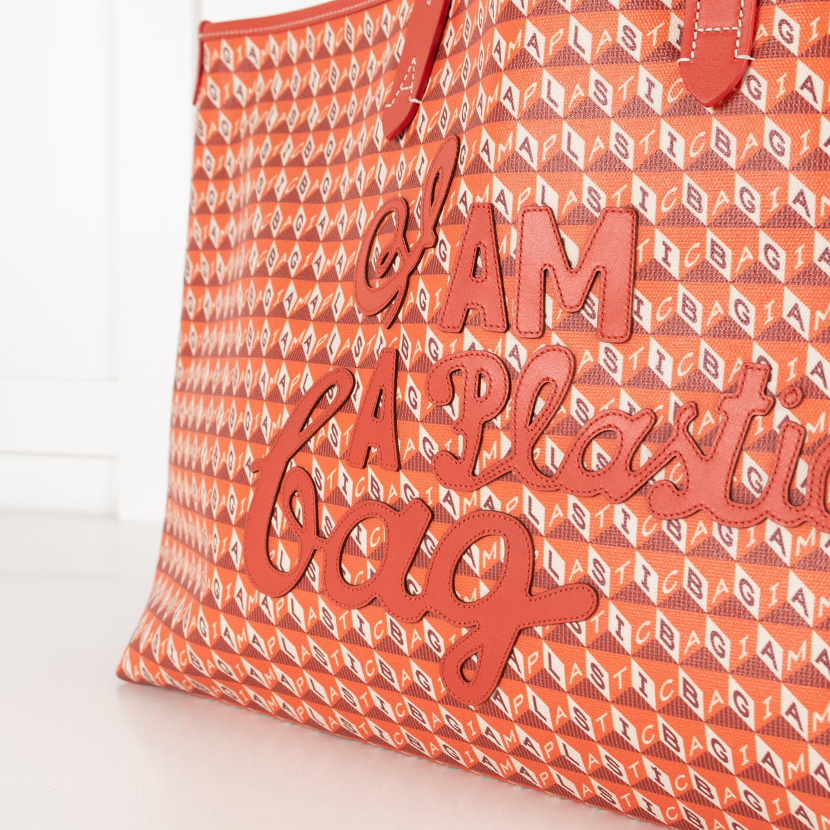 Anya Hindmarch Orange 'I Am A Plastic Bag' Tote