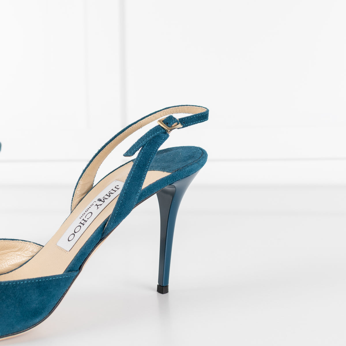 Jimmy Choo Teal Suede Darylin Slingback