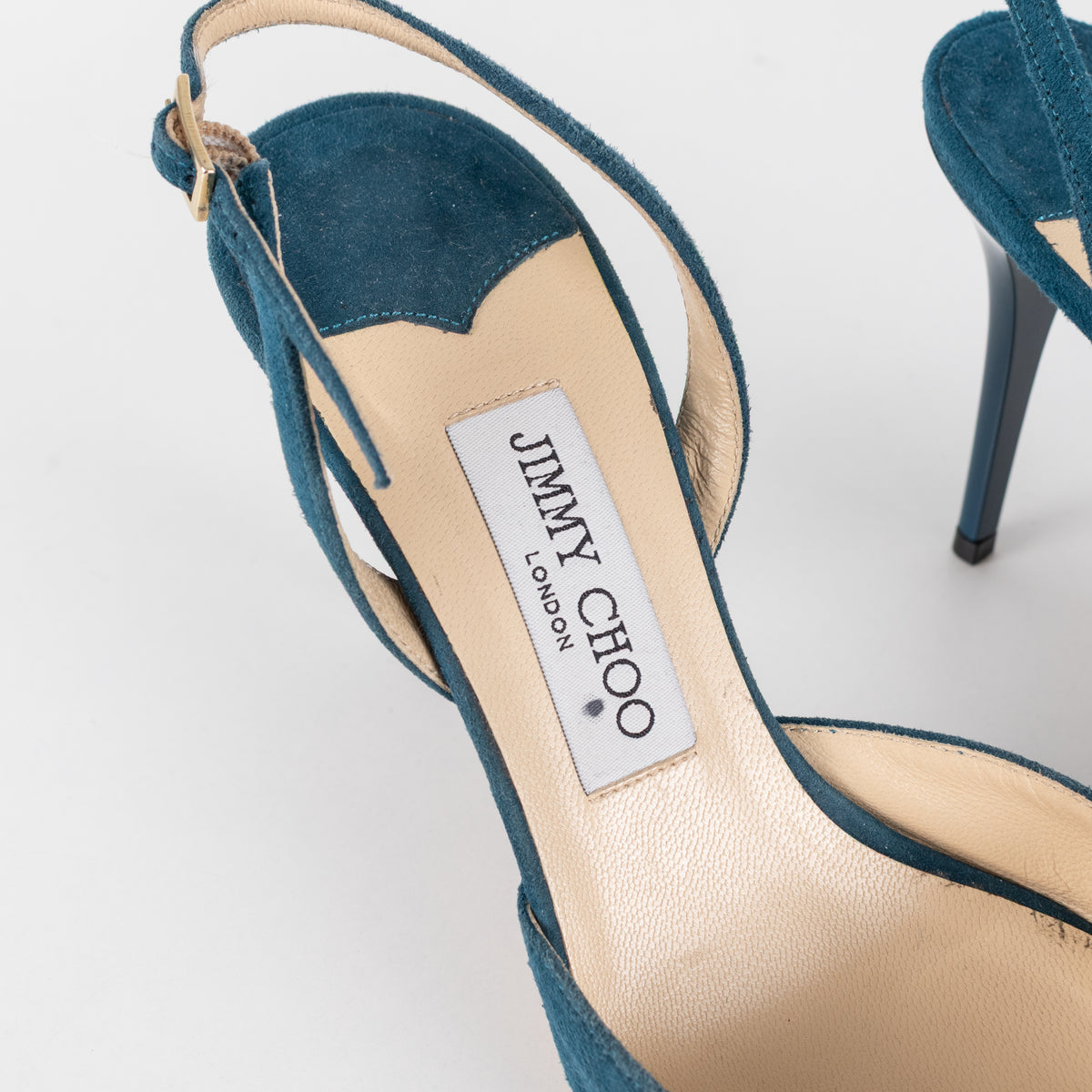 Jimmy Choo Teal Suede Darylin Slingback