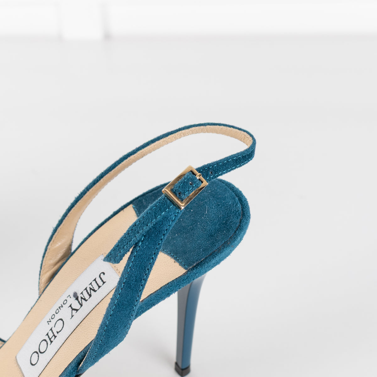Jimmy Choo Teal Suede Darylin Slingback
