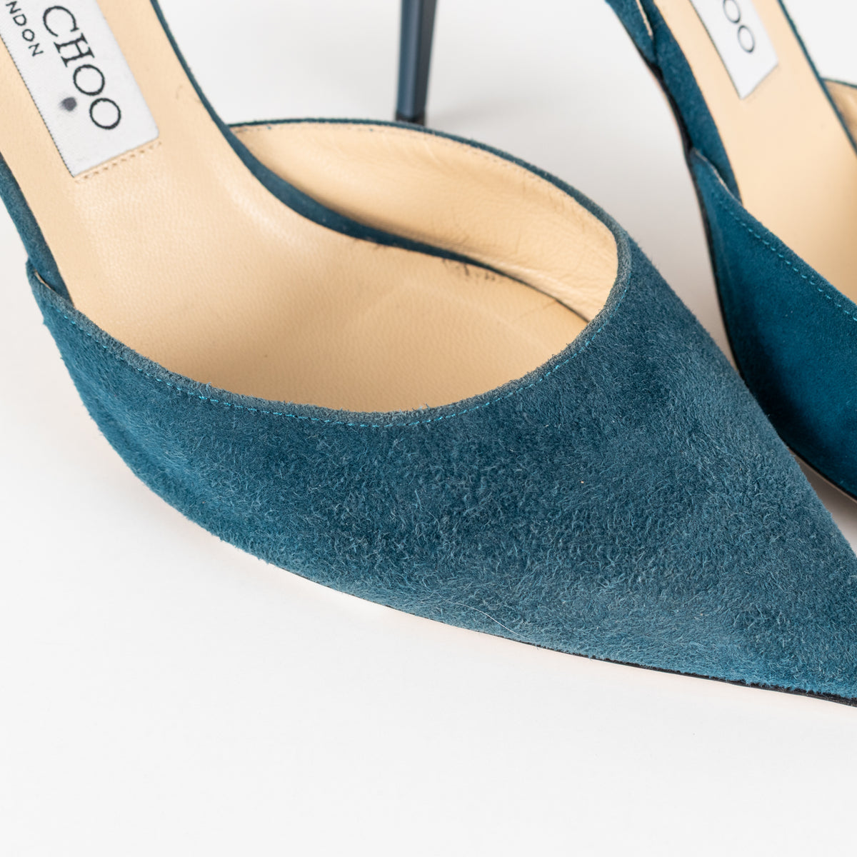 Jimmy Choo Teal Suede Darylin Slingback