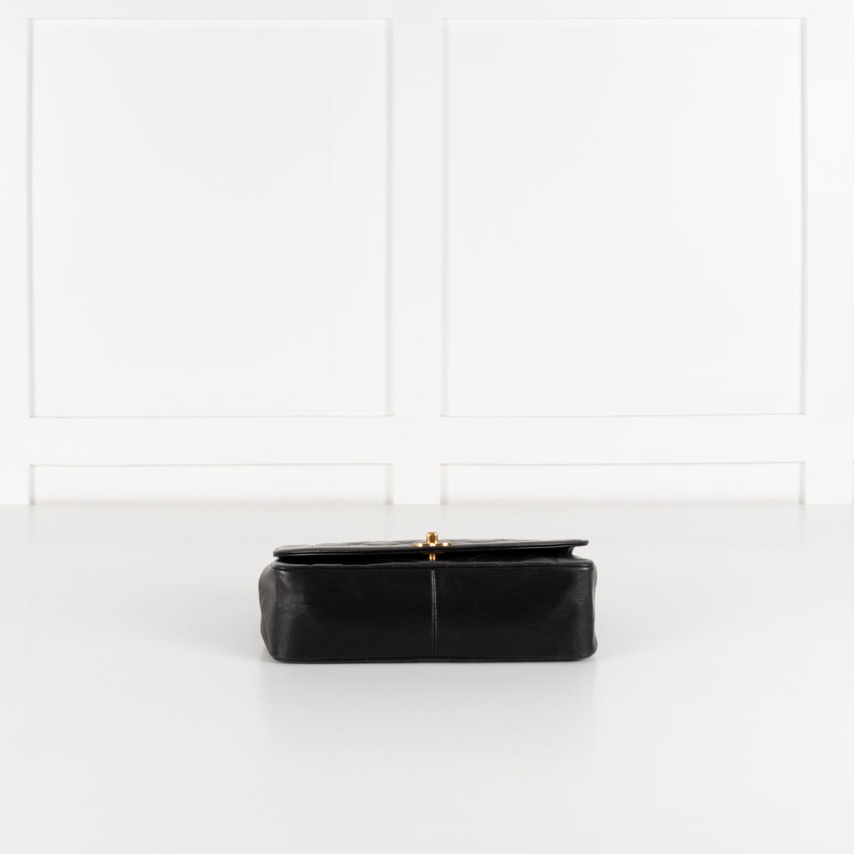 Chanel Medium Diana Matelasse Lambskin Chain Shoulder Bag in Black