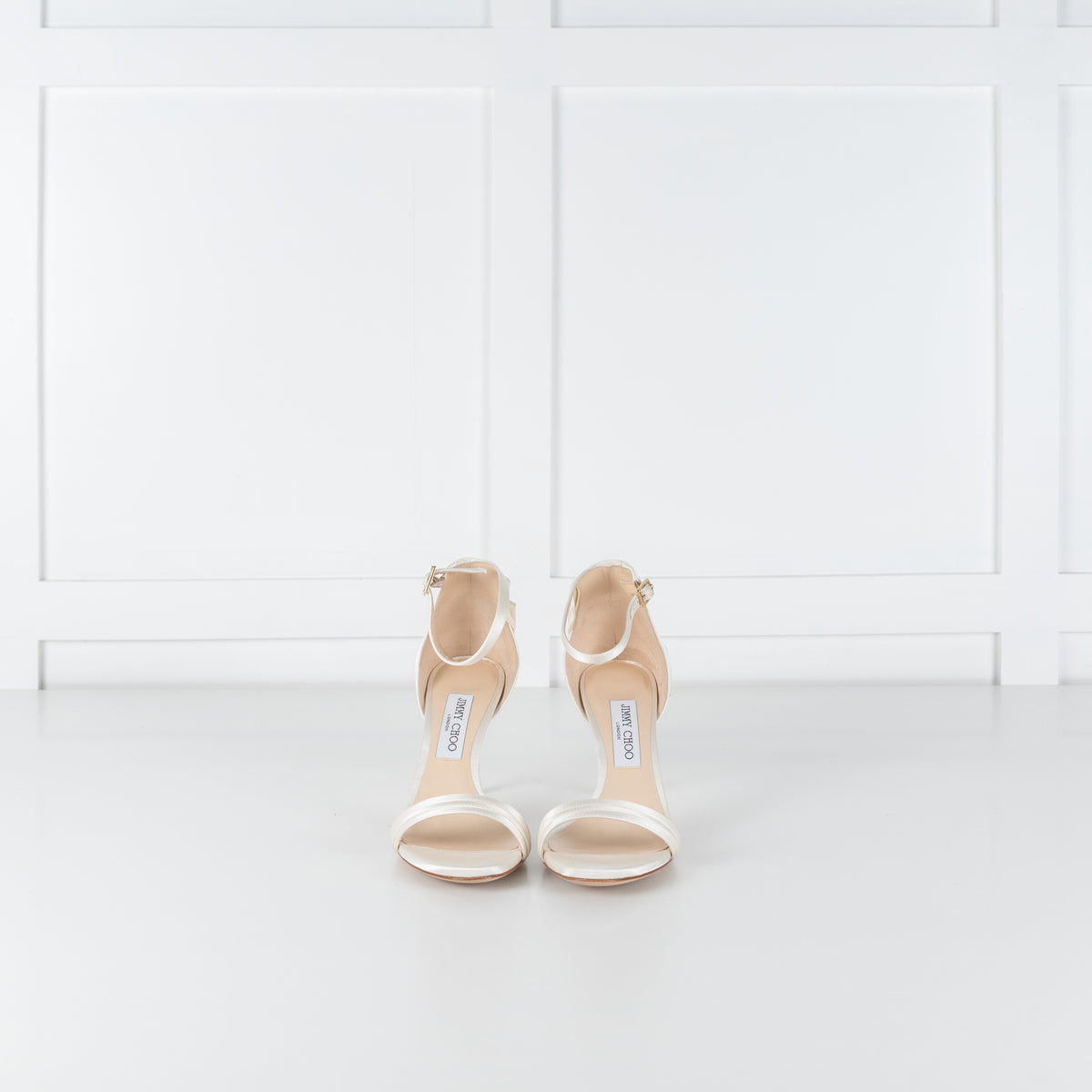 Jimmy Choo Ivory Satin Kerry 85 Shoe