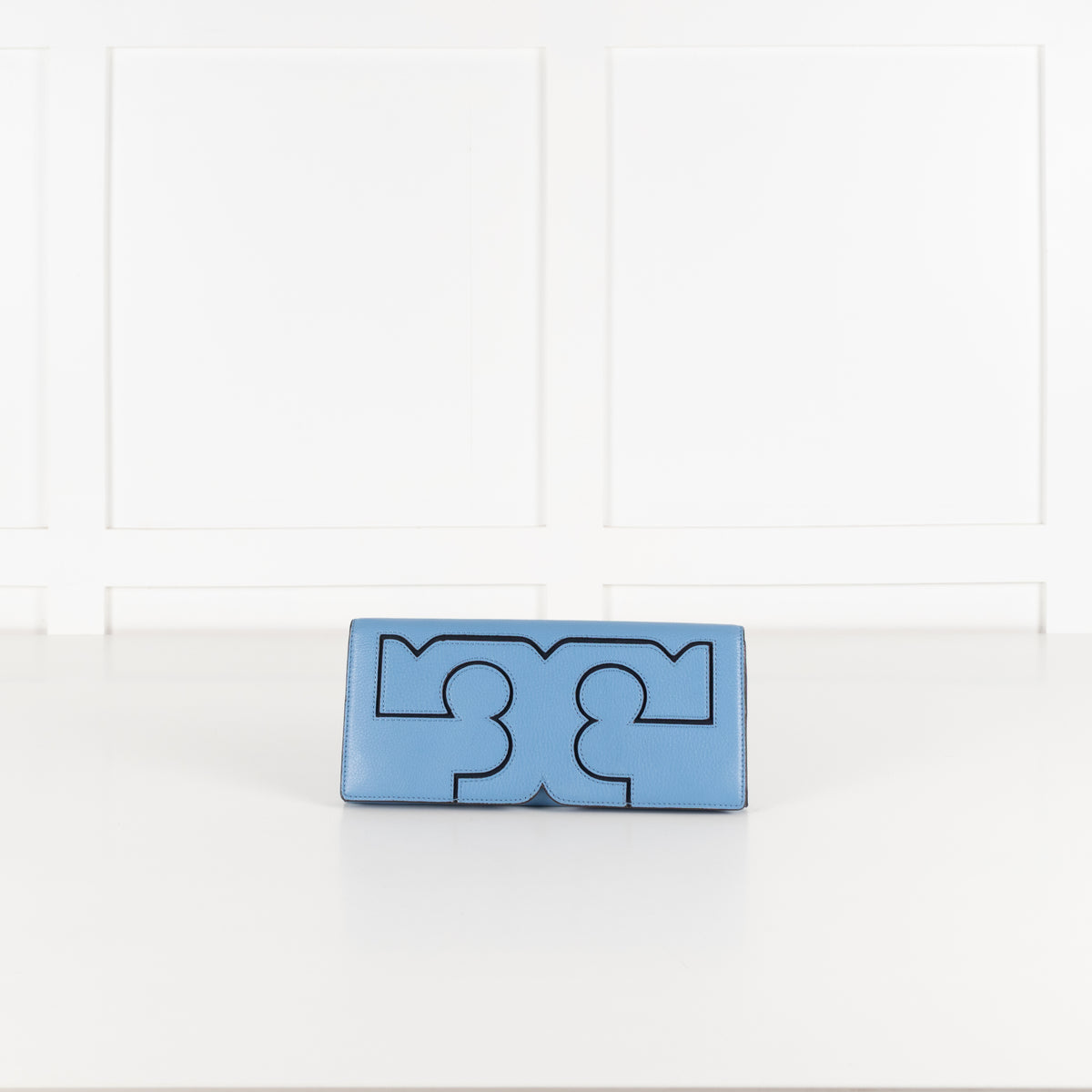 Tory Burch Blue Serif Clutch Bag