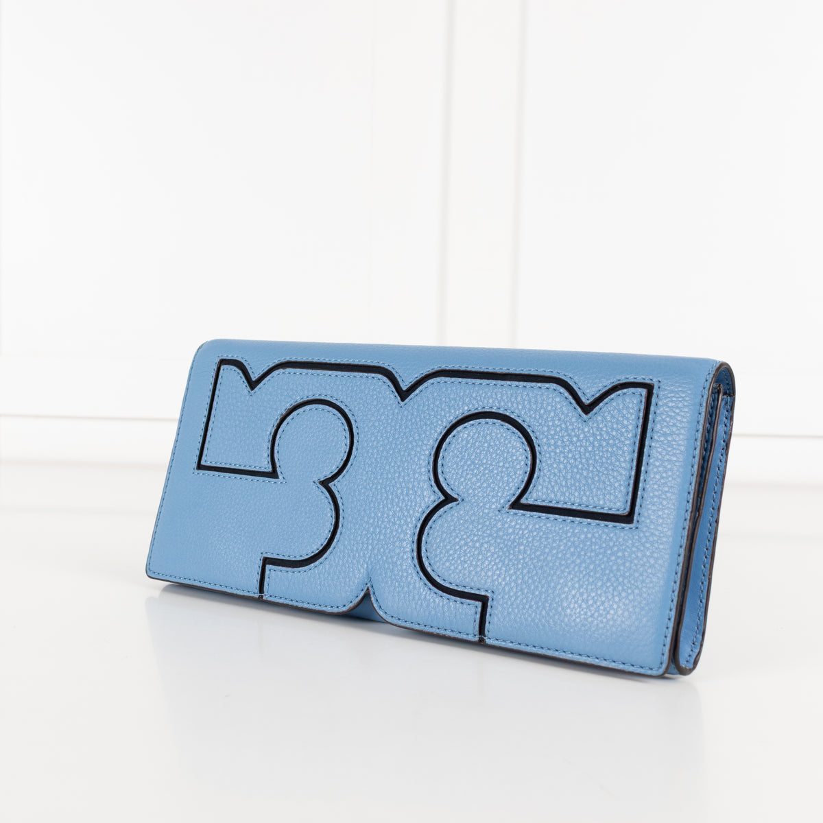 Tory Burch Blue Serif Clutch Bag