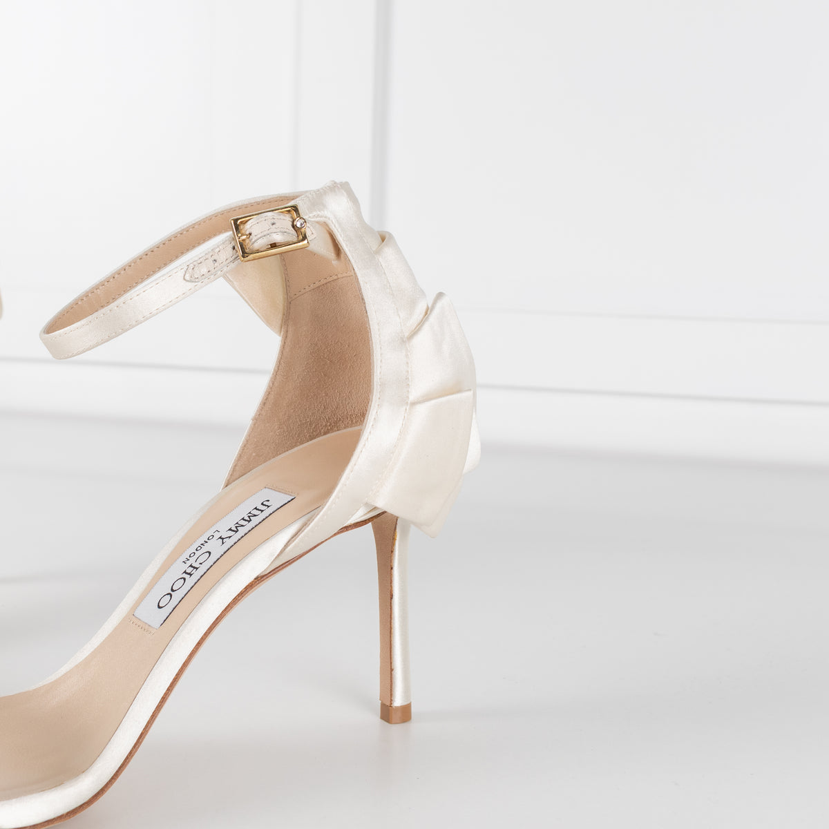 Jimmy Choo Ivory Satin Kerry 85 Shoe