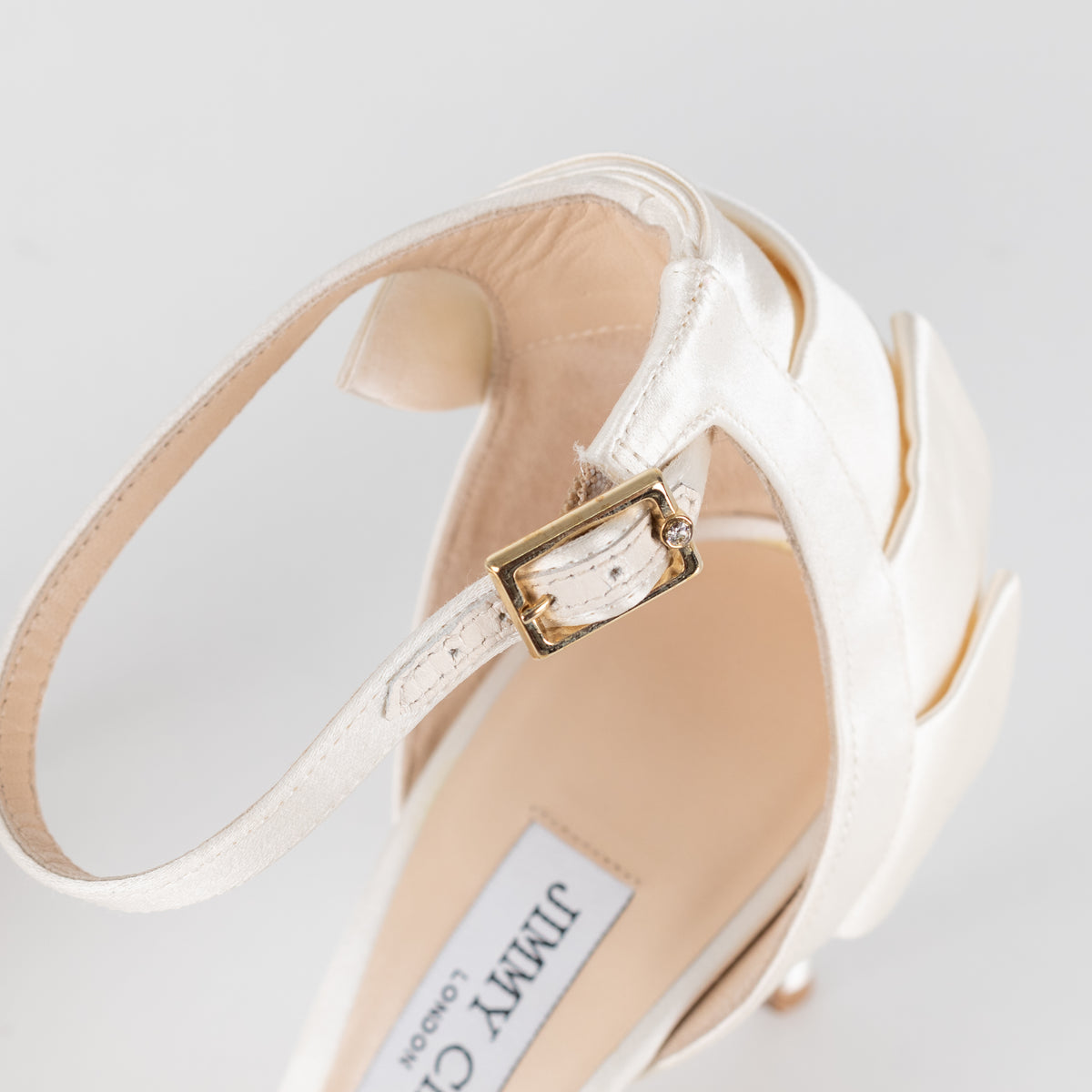 Jimmy Choo Ivory Satin Kerry 85 Shoe