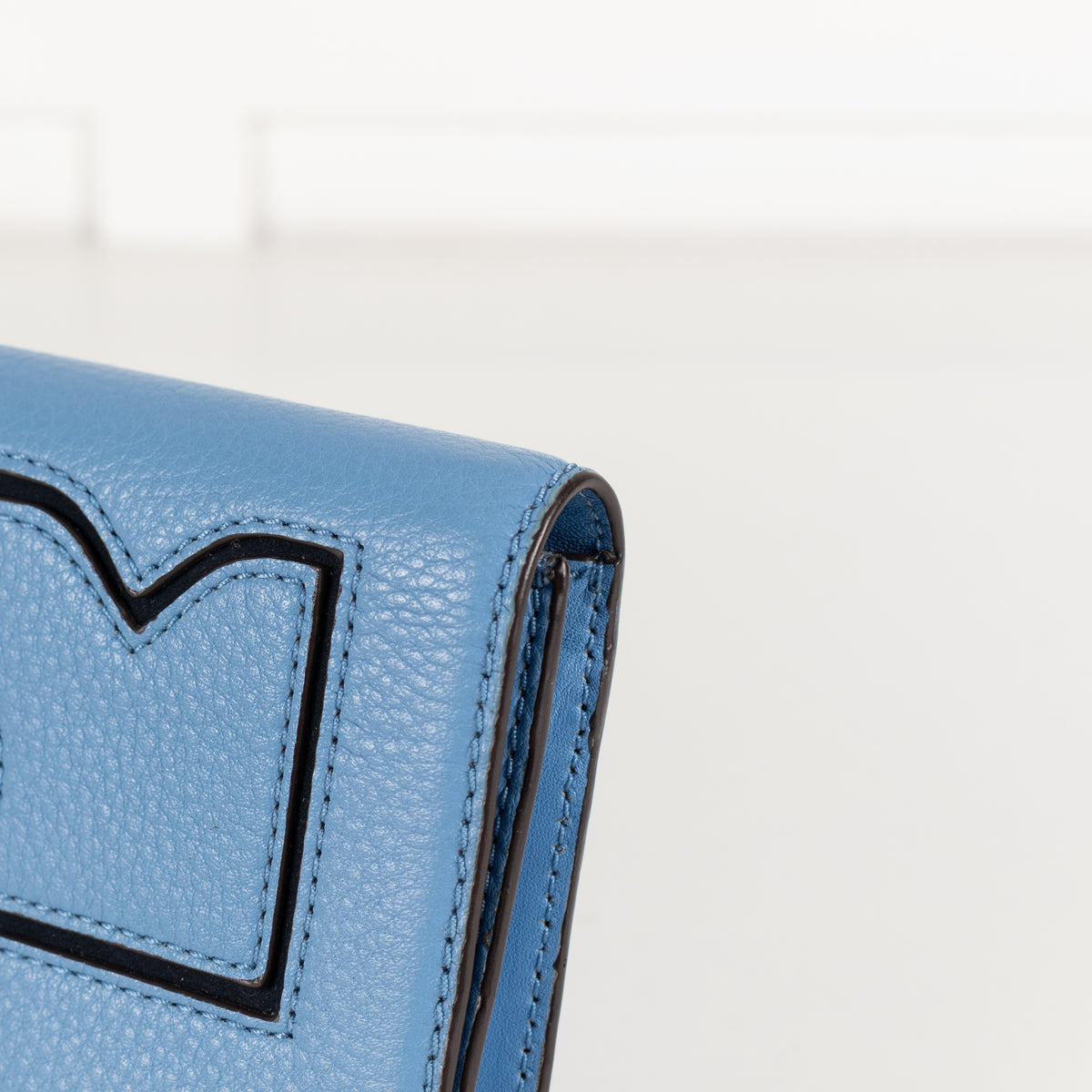 Tory Burch Blue Serif Clutch Bag