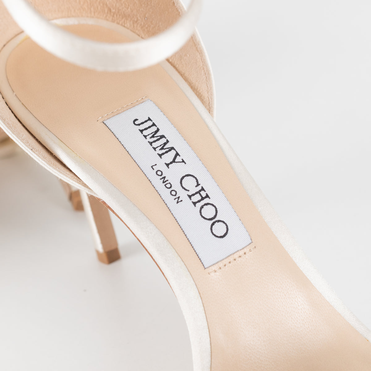 Jimmy Choo Ivory Satin Kerry 85 Shoe