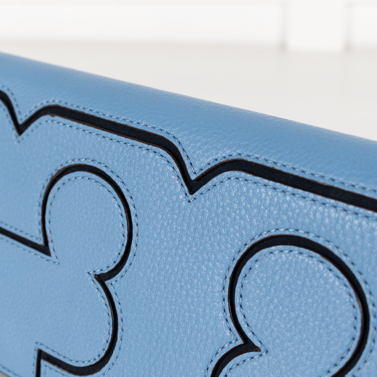 Tory Burch Blue Serif Clutch Bag
