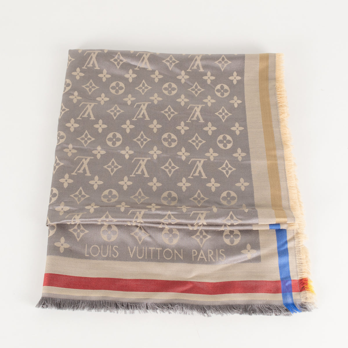 Louis Vuitton Monogram Shine Shawl with Coloured Trim