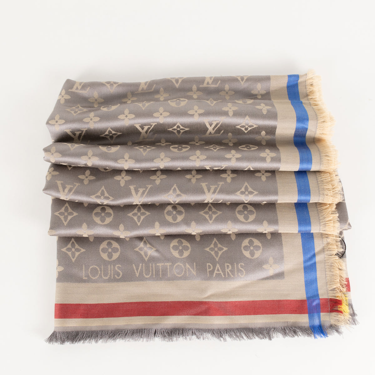 Louis Vuitton Monogram Shine Shawl with Coloured Trim