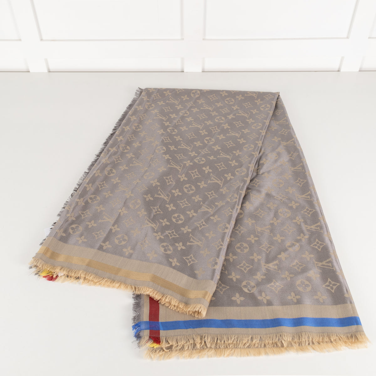 Louis Vuitton Monogram Shine Shawl with Coloured Trim