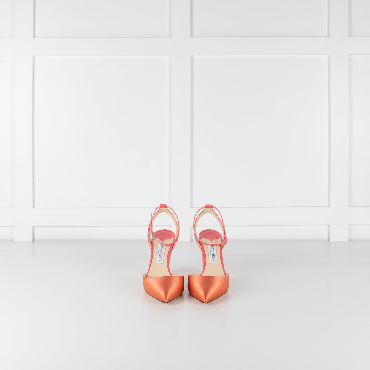 Jimmy Choo Coral and Pink Patent Micky 85 Heels