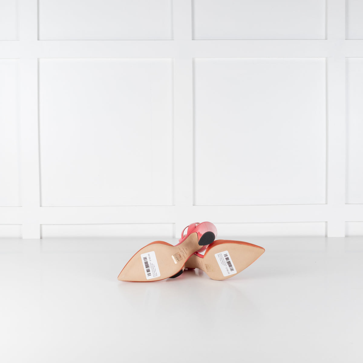 Jimmy Choo Coral and Pink Patent Micky 85 Heels