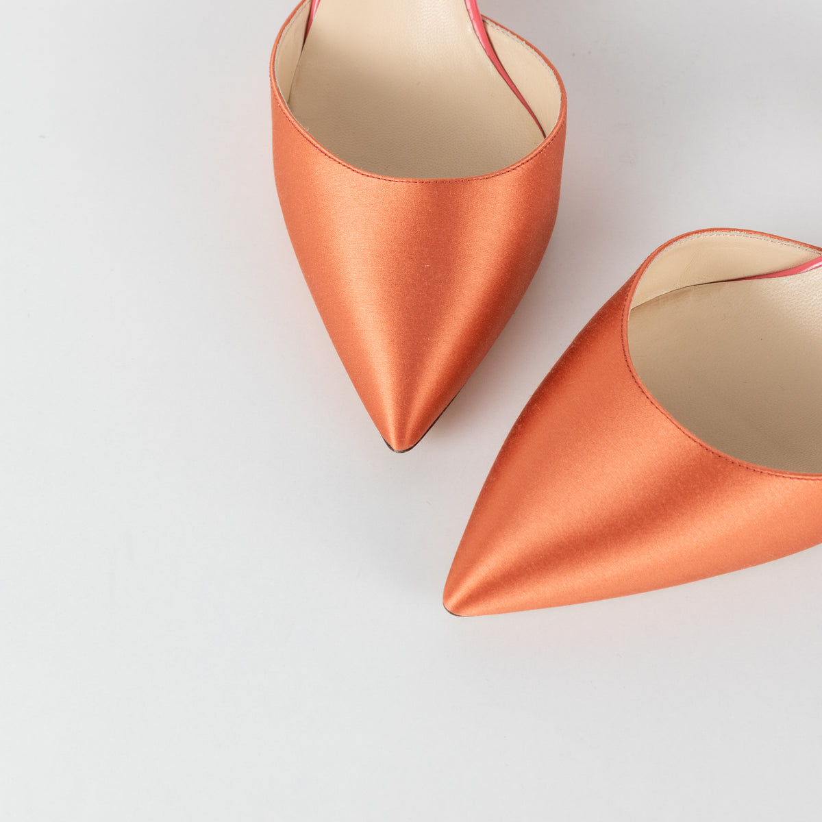 Jimmy Choo Coral and Pink Patent Micky 85 Heels