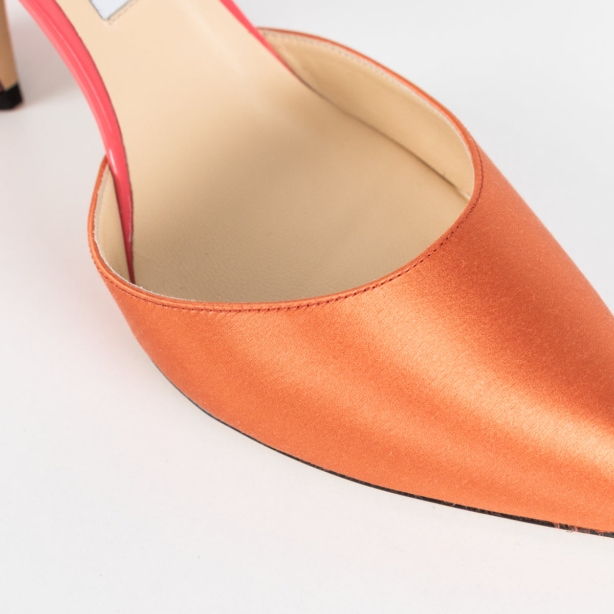 Jimmy Choo Coral and Pink Patent Micky 85 Heels