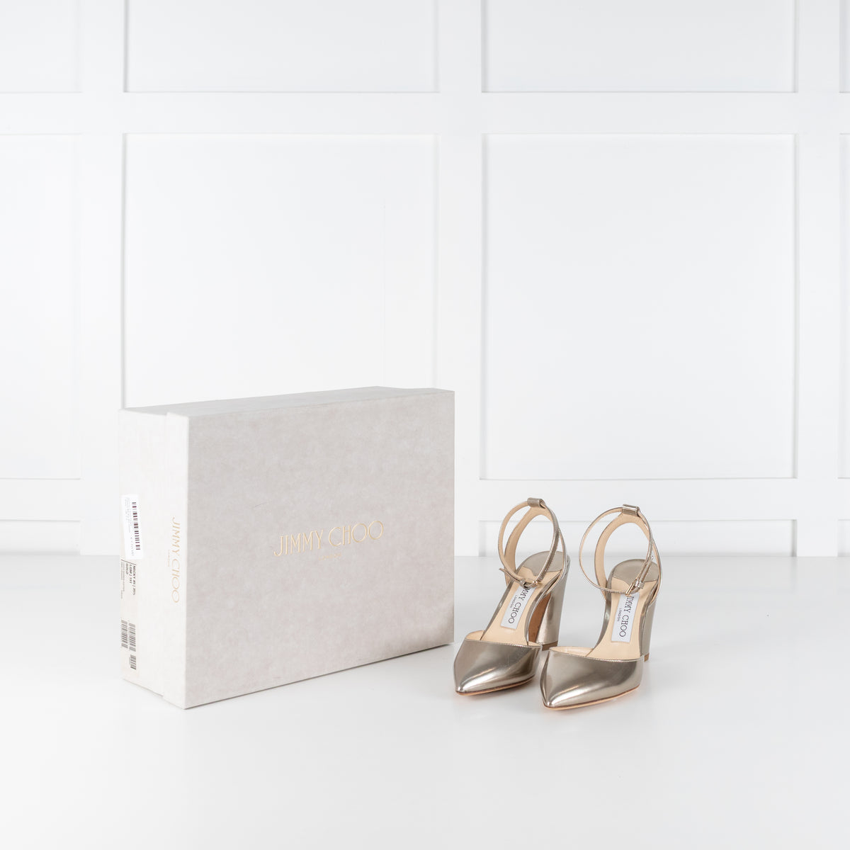 Jimmy Choo Gold Patent Micky 85 Heels