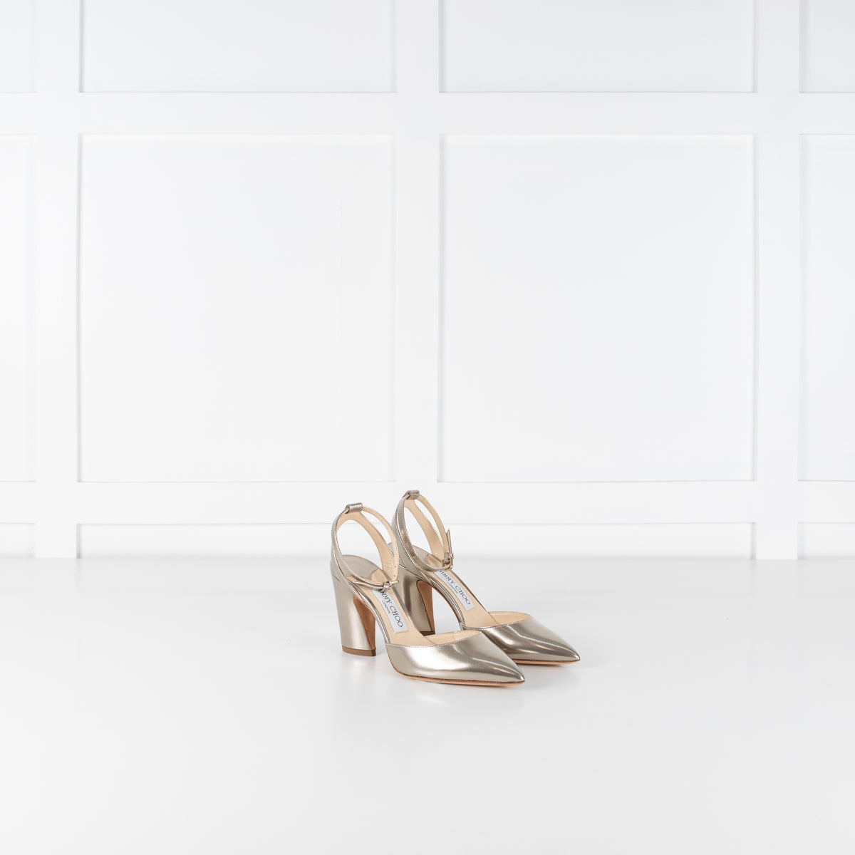 Jimmy Choo Gold Patent Micky 85 Heels