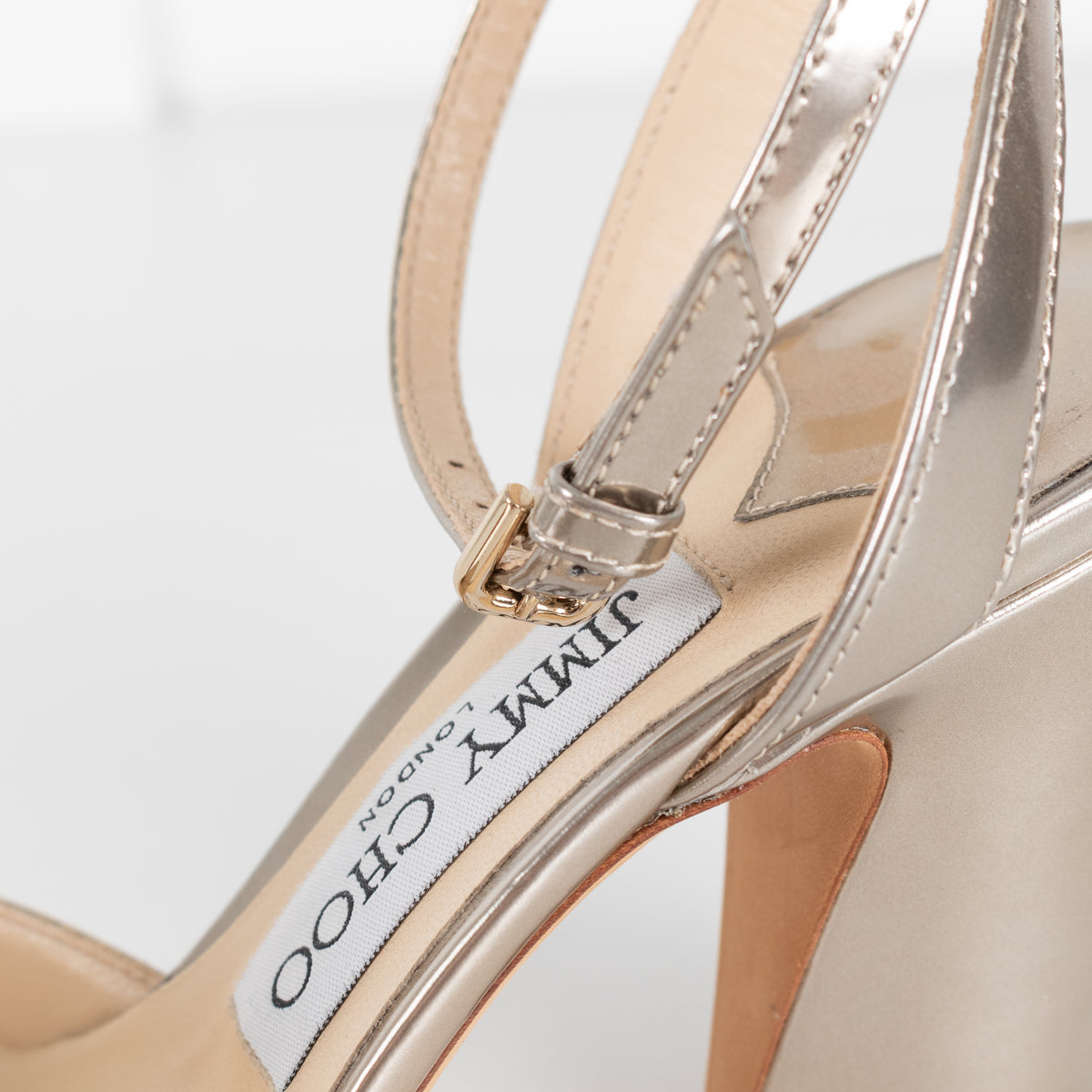 Jimmy Choo Gold Patent Micky 85 Heels