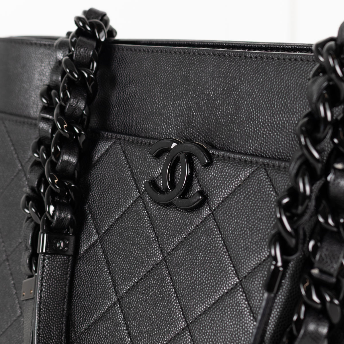 Chanel So Black My Everything Caviar Tote Bag