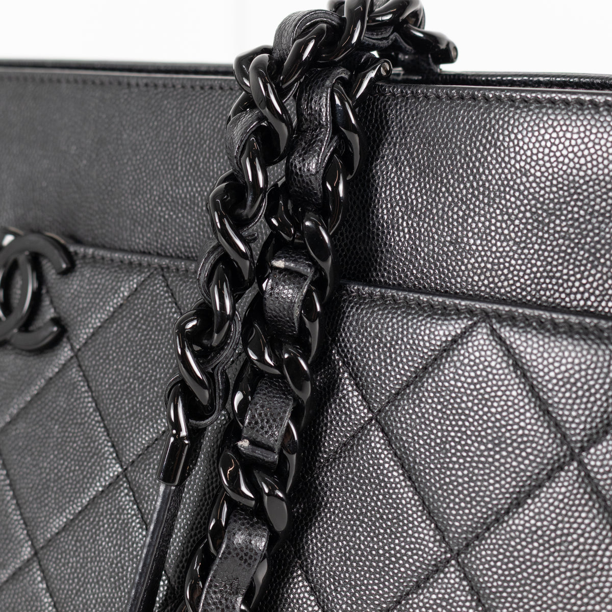 Chanel So Black My Everything Caviar Tote Bag