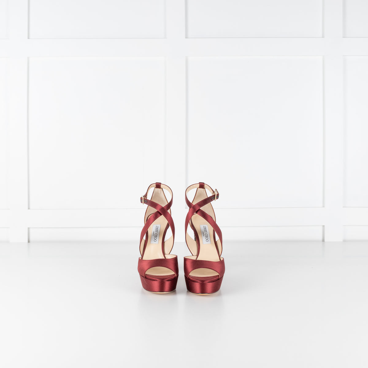 Jimmy Choo Burgundy April Platform Heels