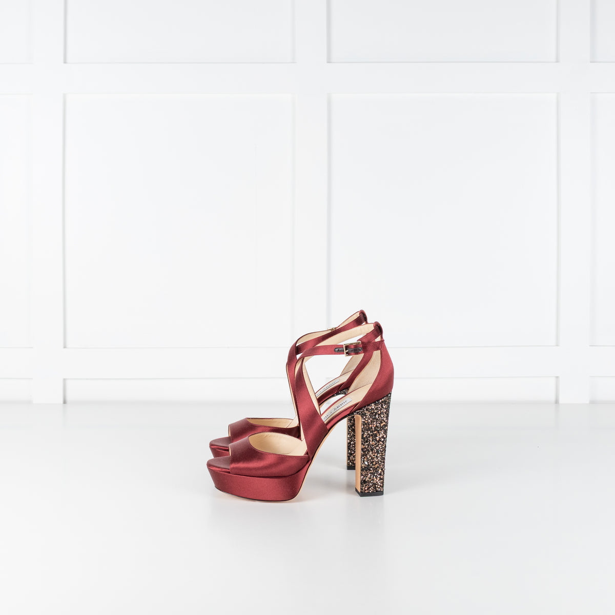 Jimmy Choo Burgundy April Platform Heels