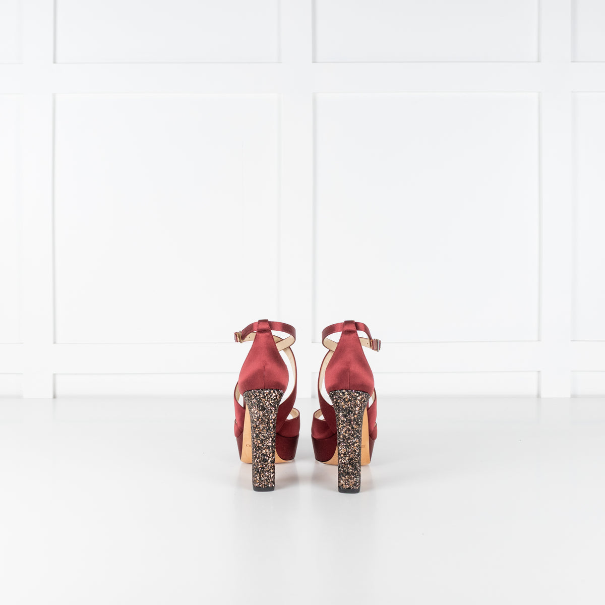 Jimmy Choo Burgundy April Platform Heels