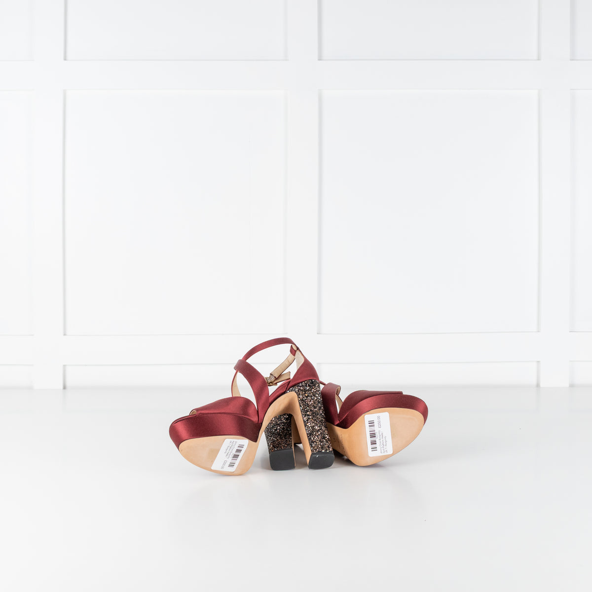 Jimmy Choo Burgundy April Platform Heels