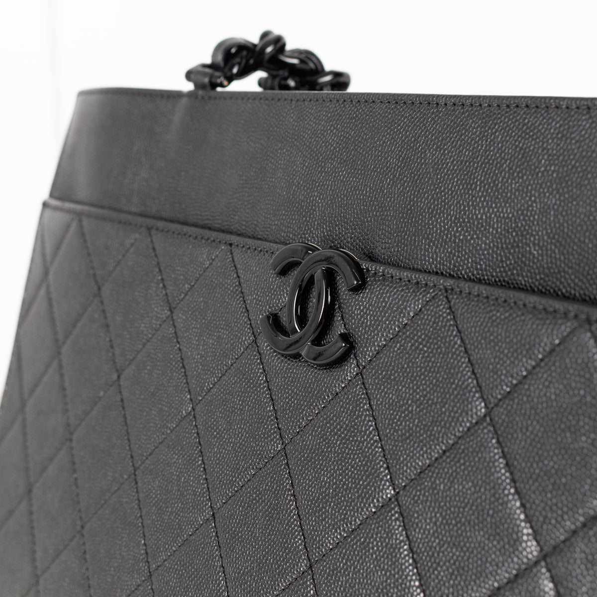 Chanel So Black My Everything Caviar Tote Bag