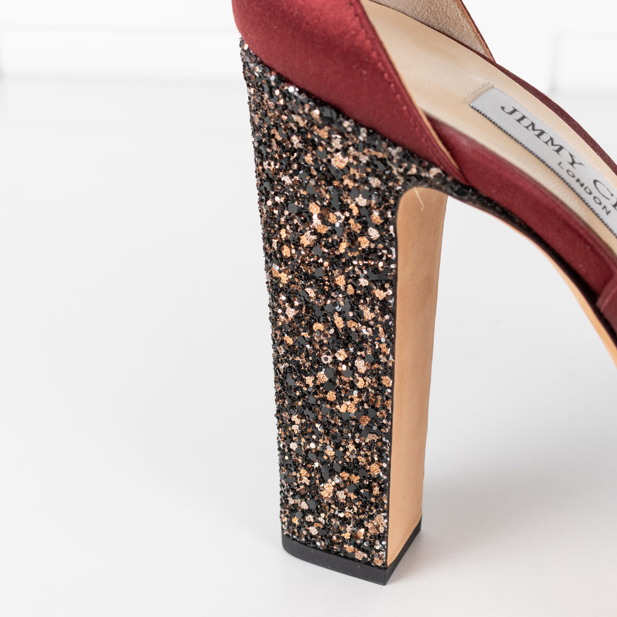 Jimmy Choo Burgundy April Platform Heels