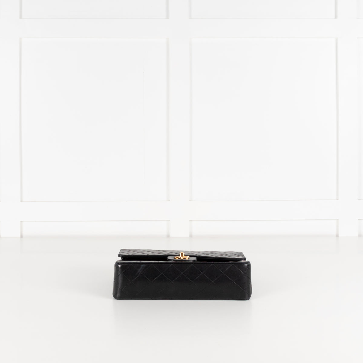 Chanel Black Vintage Series 2 Medium Double Flap bag with Gold Hardware