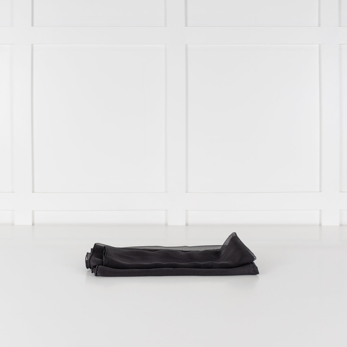 Max Mara Black Silk Scarf