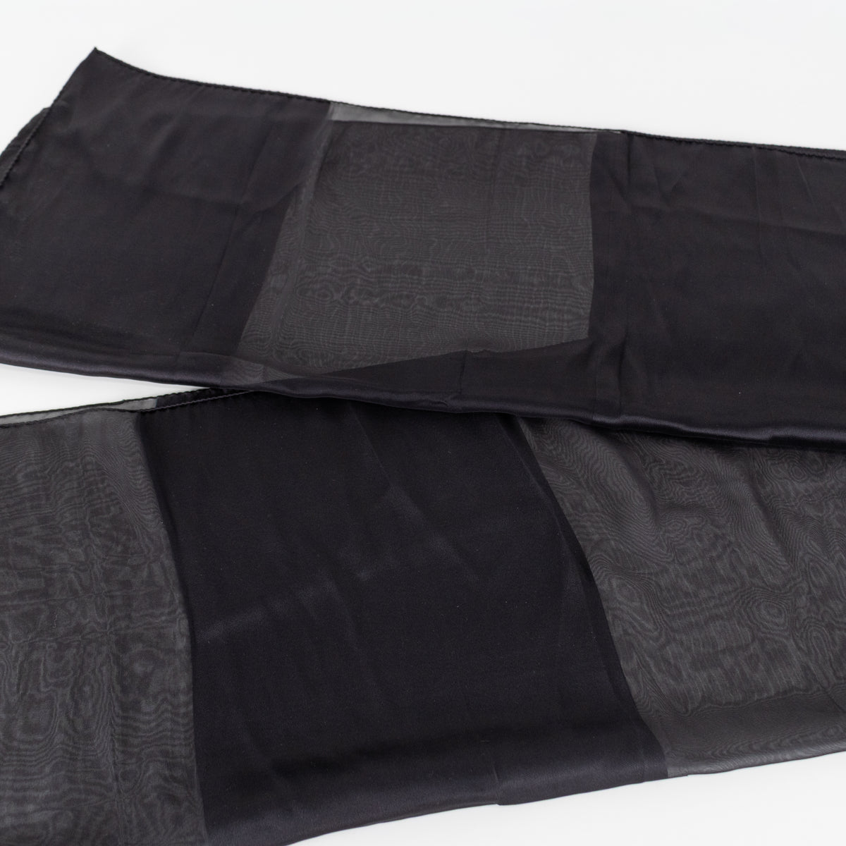 Max Mara Black Silk Scarf