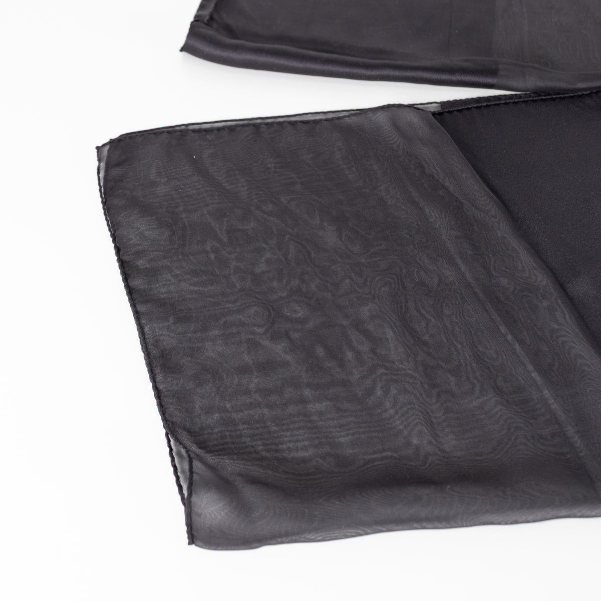Max Mara Black Silk Scarf