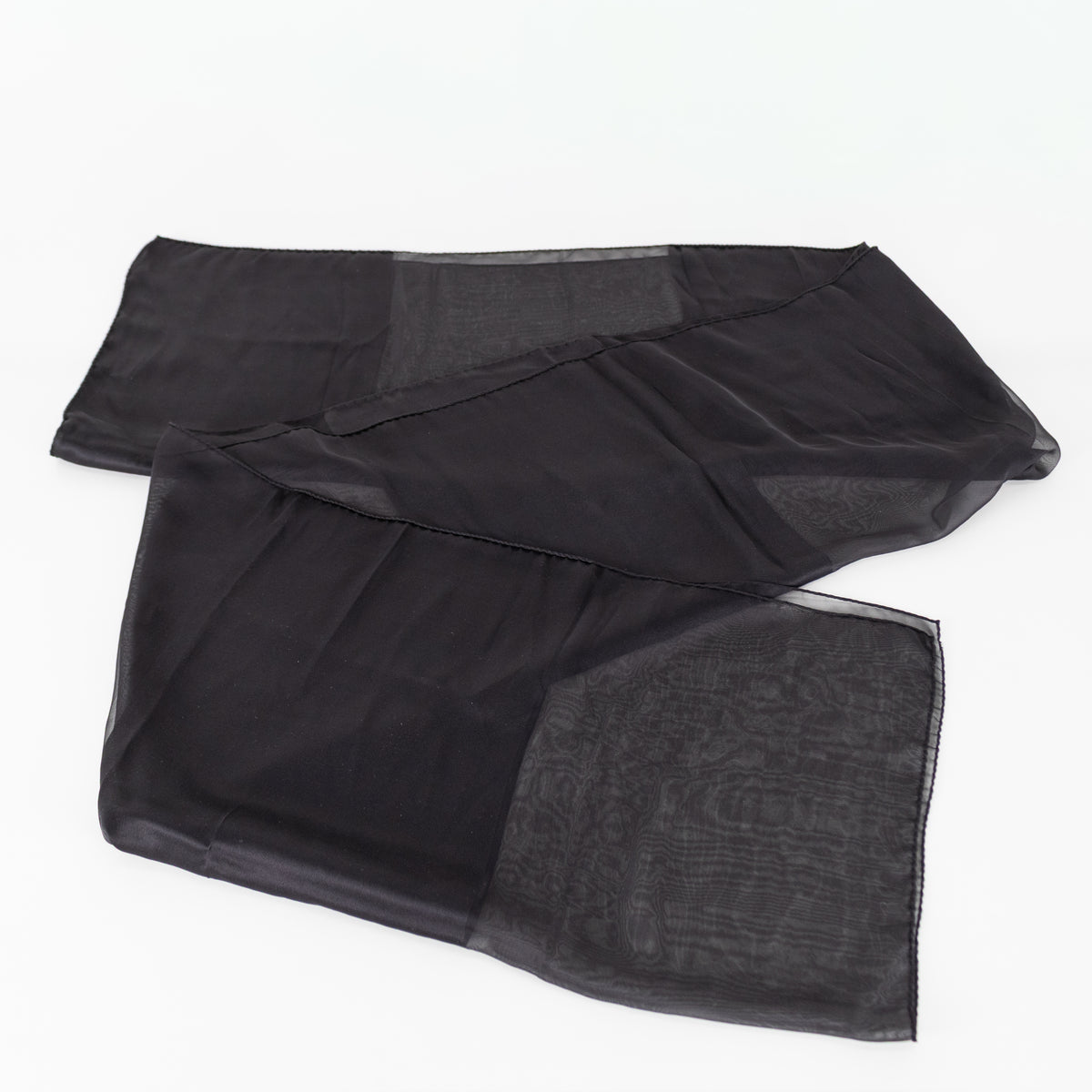Max Mara Black Silk Scarf