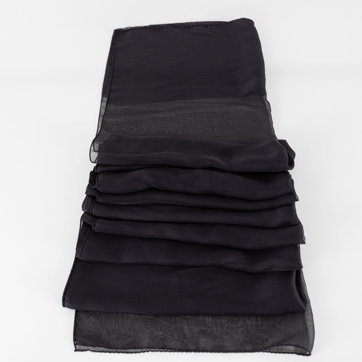 Max Mara Black Silk Scarf