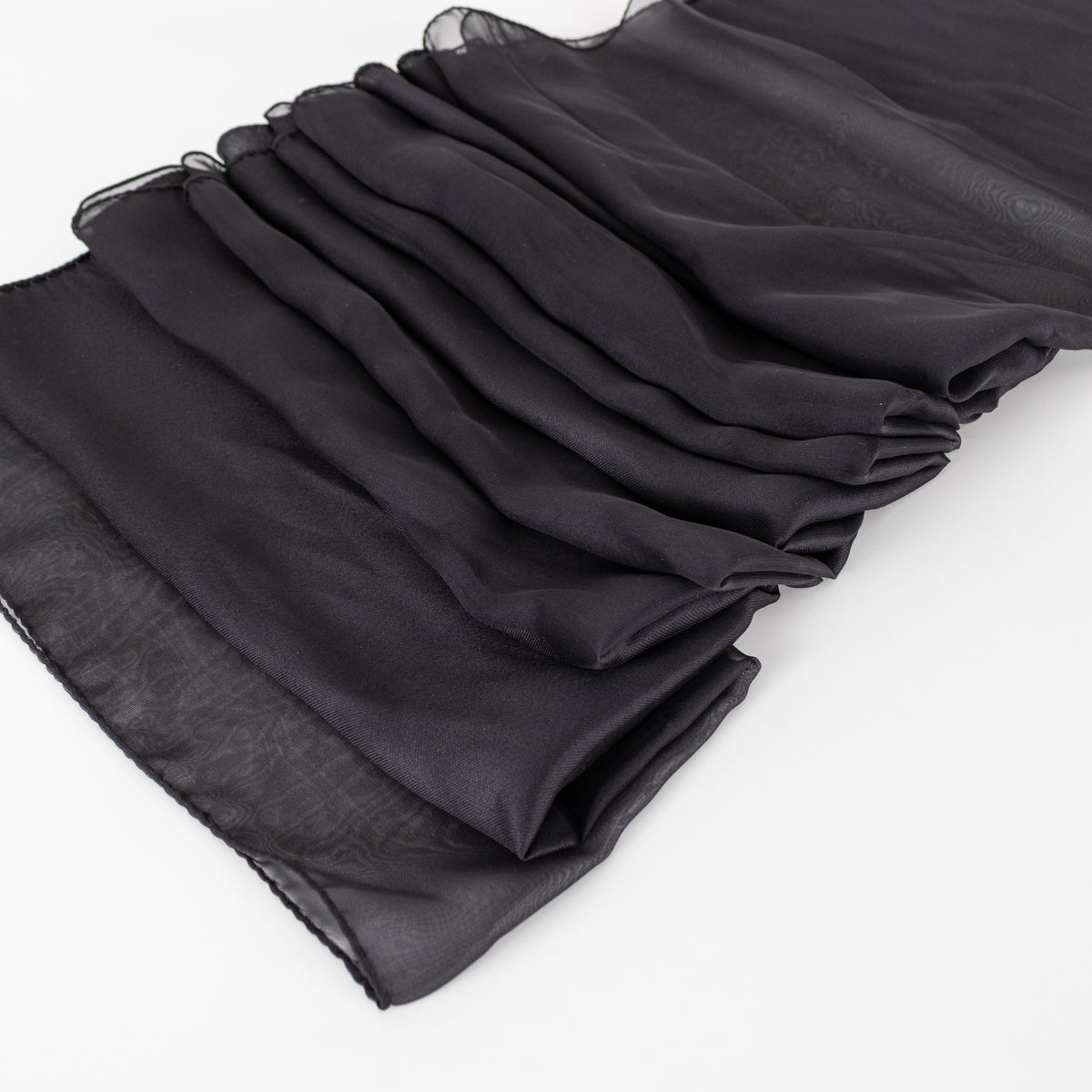 Max Mara Black Silk Scarf
